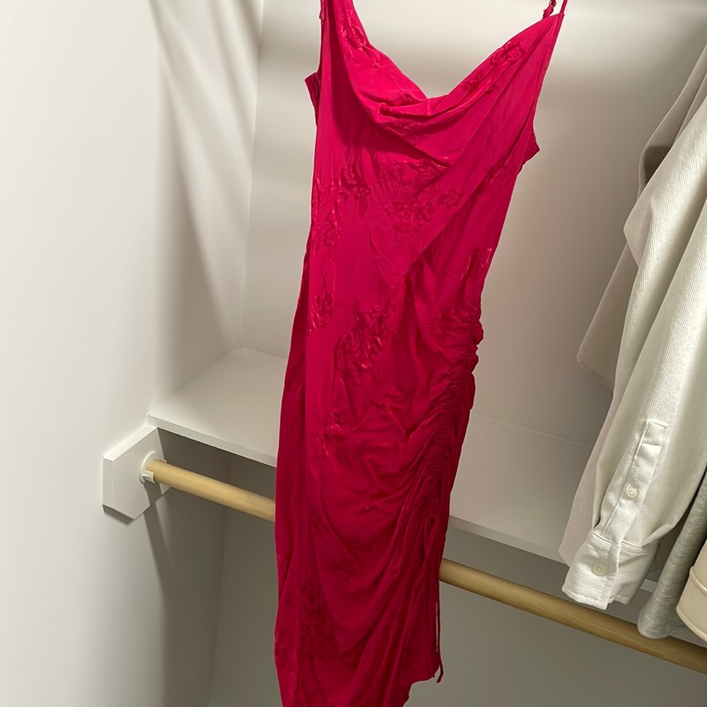 Lovers & friends hot pink midi dress